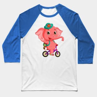 elephant riding bicycle Baseball T-Shirt